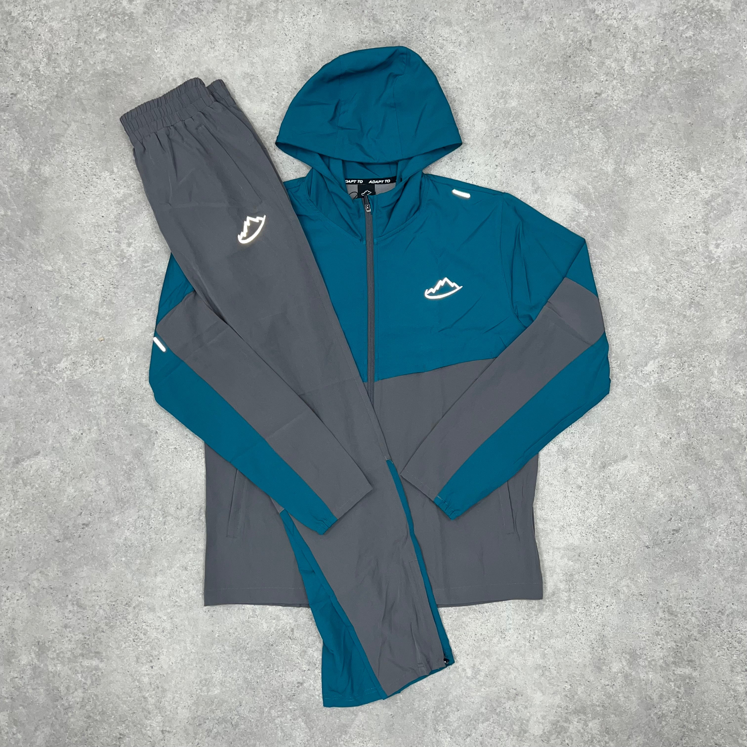 Adapt To - Running 2.0 Tracksuit Set - Teal/Grey