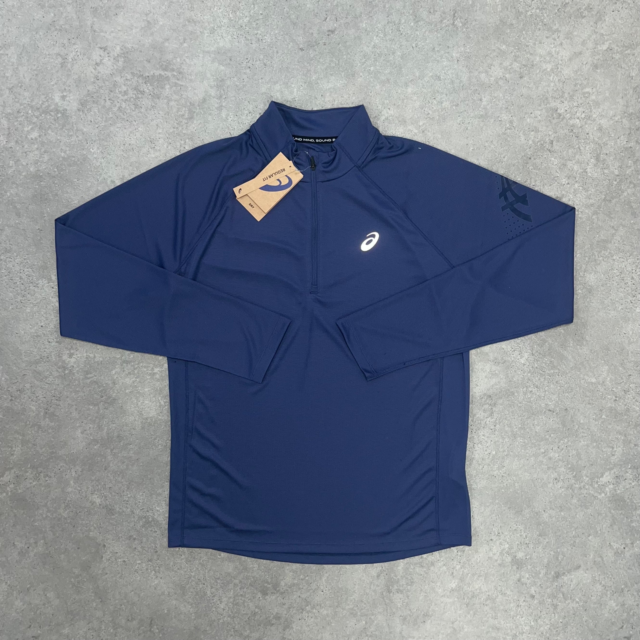 Asics Icon Quarter Zip - Midnight Navy